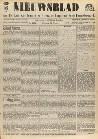 Nieuwsblad het land van Heusden en Altena de Langstraat en de Bommelerwaard 1916-01-26