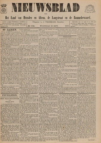 Nieuwsblad het land van Heusden en Altena de Langstraat en de Bommelerwaard 1898-09-21