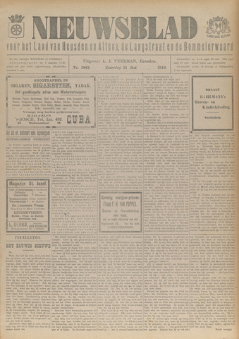 Nieuwsblad het land van Heusden en Altena de Langstraat en de Bommelerwaard 1919-05-31