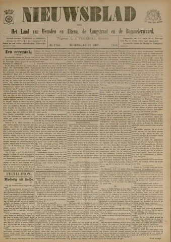 Nieuwsblad het land van Heusden en Altena de Langstraat en de Bommelerwaard 1898-12-21