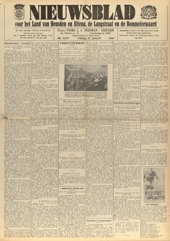 Nieuwsblad het land van Heusden en Altena de Langstraat en de Bommelerwaard 1944-01-28