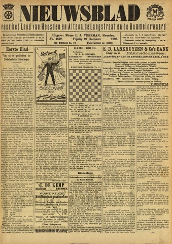 Nieuwsblad het land van Heusden en Altena de Langstraat en de Bommelerwaard 1926-11-26