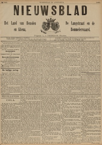 Nieuwsblad het land van Heusden en Altena de Langstraat en de Bommelerwaard 1889-08-28