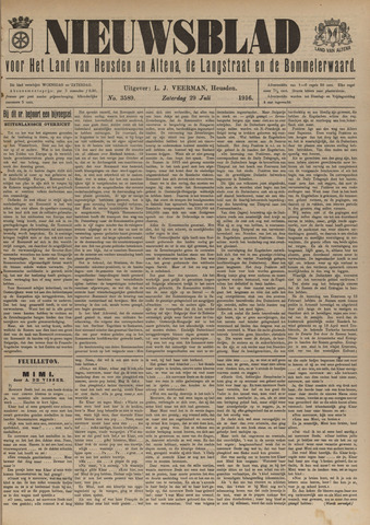 Nieuwsblad het land van Heusden en Altena de Langstraat en de Bommelerwaard 1916-07-29