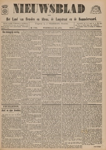 Nieuwsblad het land van Heusden en Altena de Langstraat en de Bommelerwaard 1898-08-24