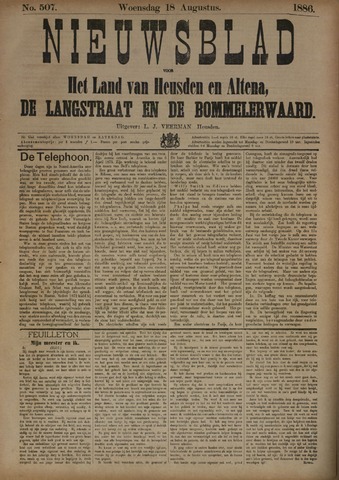 Nieuwsblad het land van Heusden en Altena de Langstraat en de Bommelerwaard 1886-08-18