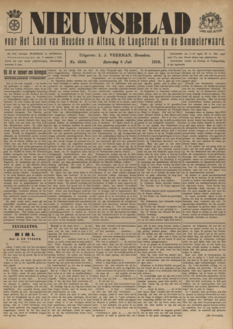 Nieuwsblad het land van Heusden en Altena de Langstraat en de Bommelerwaard 1916-07-08