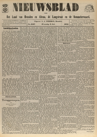 Nieuwsblad het land van Heusden en Altena de Langstraat en de Bommelerwaard 1912-07-03