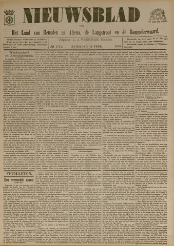 Nieuwsblad het land van Heusden en Altena de Langstraat en de Bommelerwaard 1899-02-11