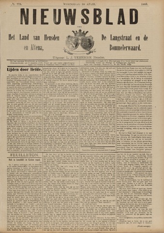 Nieuwsblad het land van Heusden en Altena de Langstraat en de Bommelerwaard 1889-04-10