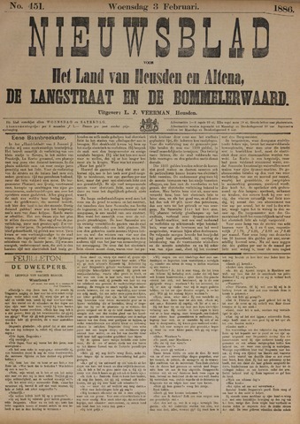 Nieuwsblad het land van Heusden en Altena de Langstraat en de Bommelerwaard 1886-02-03