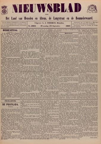 Nieuwsblad het land van Heusden en Altena de Langstraat en de Bommelerwaard 1907-09-18