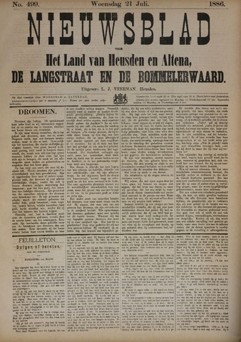 Nieuwsblad het land van Heusden en Altena de Langstraat en de Bommelerwaard 1886-07-21