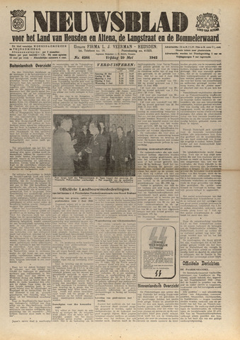 Nieuwsblad het land van Heusden en Altena de Langstraat en de Bommelerwaard 1942-05-29