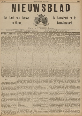 Nieuwsblad het land van Heusden en Altena de Langstraat en de Bommelerwaard 1889-07-10