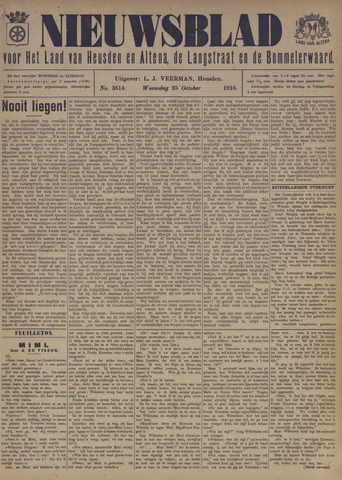 Nieuwsblad het land van Heusden en Altena de Langstraat en de Bommelerwaard 1916-10-25
