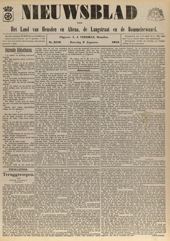 Nieuwsblad het land van Heusden en Altena de Langstraat en de Bommelerwaard 1912-08-03