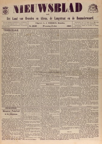 Nieuwsblad het land van Heusden en Altena de Langstraat en de Bommelerwaard 1907-07-03