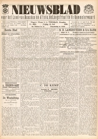 Nieuwsblad het land van Heusden en Altena de Langstraat en de Bommelerwaard 1926-07-16