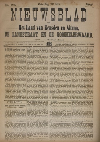Nieuwsblad het land van Heusden en Altena de Langstraat en de Bommelerwaard 1886-05-29