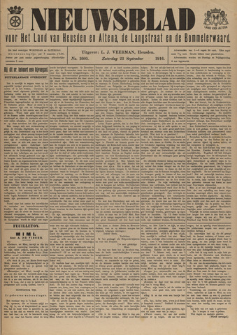 Nieuwsblad het land van Heusden en Altena de Langstraat en de Bommelerwaard 1916-09-23