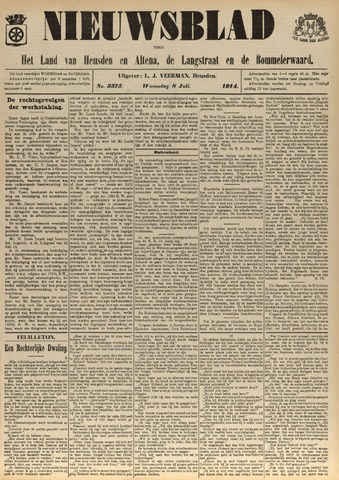 Nieuwsblad het land van Heusden en Altena de Langstraat en de Bommelerwaard 1914-07-08