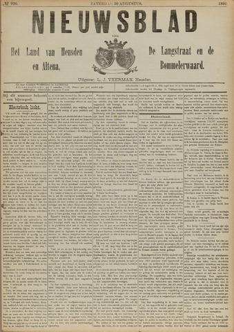 Nieuwsblad het land van Heusden en Altena de Langstraat en de Bommelerwaard 1890-08-30