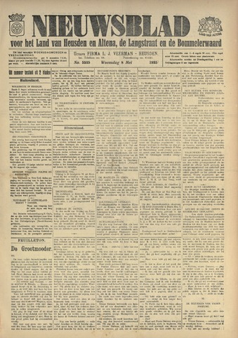 Nieuwsblad het land van Heusden en Altena de Langstraat en de Bommelerwaard 1935-05-08