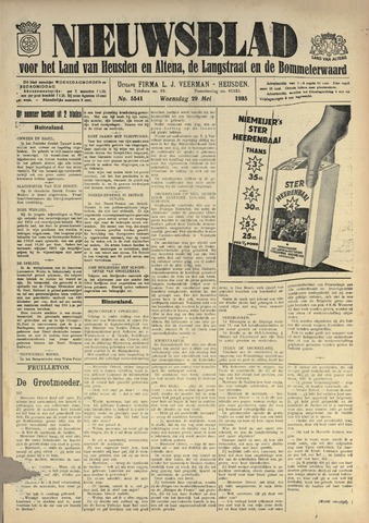 Nieuwsblad het land van Heusden en Altena de Langstraat en de Bommelerwaard 1935-05-29