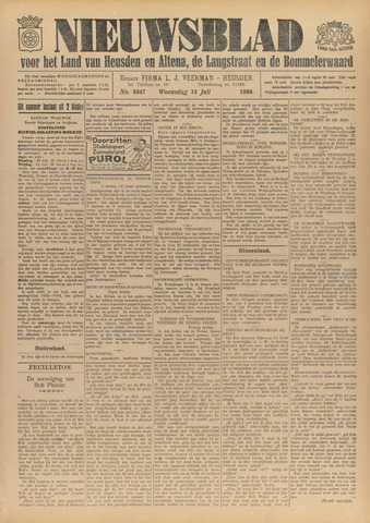 Nieuwsblad het land van Heusden en Altena de Langstraat en de Bommelerwaard 1933-07-12