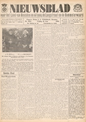 Nieuwsblad het land van Heusden en Altena de Langstraat en de Bommelerwaard 1926-06-25