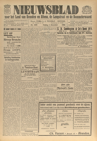 Nieuwsblad het land van Heusden en Altena de Langstraat en de Bommelerwaard 1933-12-01