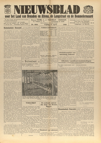 Nieuwsblad het land van Heusden en Altena de Langstraat en de Bommelerwaard 1942-04-17