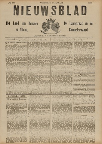 Nieuwsblad het land van Heusden en Altena de Langstraat en de Bommelerwaard 1889-01-30