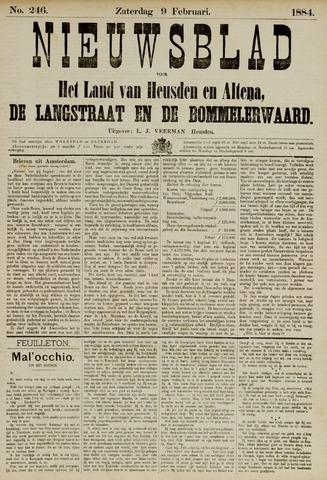 Nieuwsblad het land van Heusden en Altena de Langstraat en de Bommelerwaard 1884-02-09