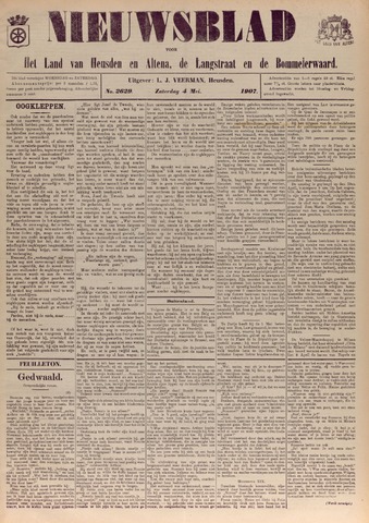 Nieuwsblad het land van Heusden en Altena de Langstraat en de Bommelerwaard 1907-05-04
