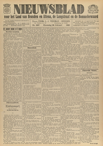Nieuwsblad het land van Heusden en Altena de Langstraat en de Bommelerwaard 1933-02-22