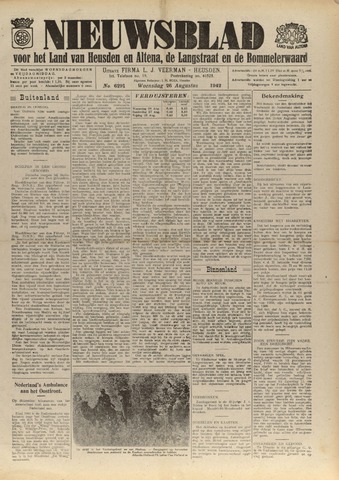 Nieuwsblad het land van Heusden en Altena de Langstraat en de Bommelerwaard 1942-08-26
