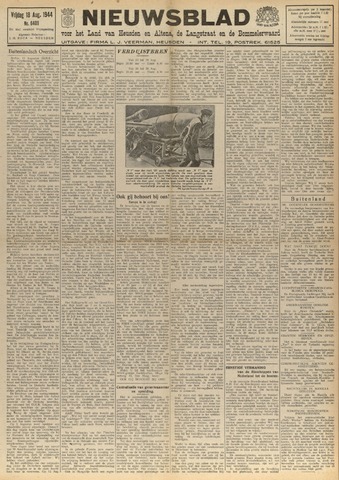 Nieuwsblad het land van Heusden en Altena de Langstraat en de Bommelerwaard 1944-08-18