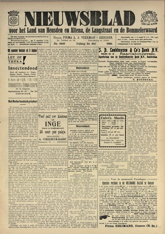 Nieuwsblad het land van Heusden en Altena de Langstraat en de Bommelerwaard 1935-05-24