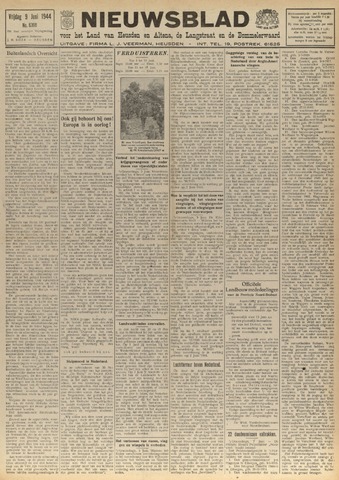 Nieuwsblad het land van Heusden en Altena de Langstraat en de Bommelerwaard 1944-06-09