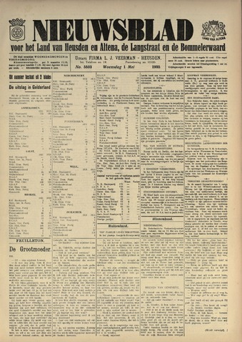 Nieuwsblad het land van Heusden en Altena de Langstraat en de Bommelerwaard 1935-05-01