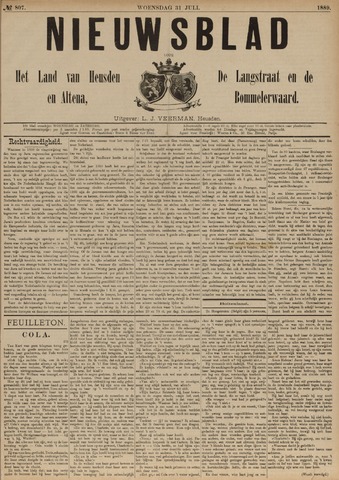 Nieuwsblad het land van Heusden en Altena de Langstraat en de Bommelerwaard 1889-07-31