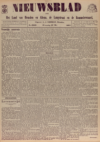 Nieuwsblad het land van Heusden en Altena de Langstraat en de Bommelerwaard 1911-05-31