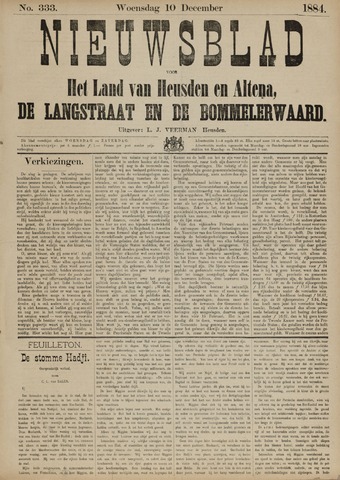 Nieuwsblad het land van Heusden en Altena de Langstraat en de Bommelerwaard 1884-12-10