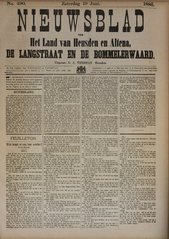 Nieuwsblad het land van Heusden en Altena de Langstraat en de Bommelerwaard 1886-06-19