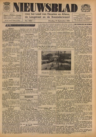 Nieuwsblad het land van Heusden en Altena de Langstraat en de Bommelerwaard 1950-09-19