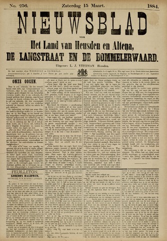 Nieuwsblad het land van Heusden en Altena de Langstraat en de Bommelerwaard 1884-03-15