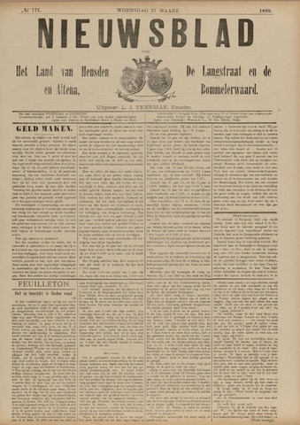 Nieuwsblad het land van Heusden en Altena de Langstraat en de Bommelerwaard 1889-03-27