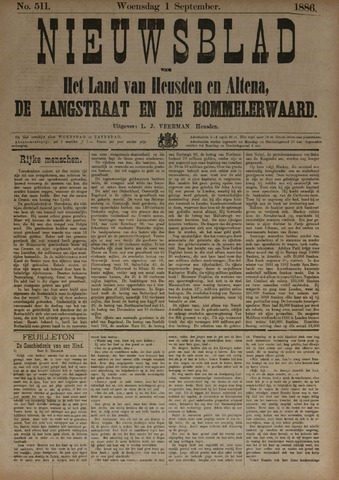Nieuwsblad het land van Heusden en Altena de Langstraat en de Bommelerwaard 1886-09-01